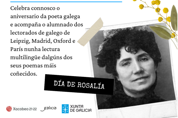 Evento Día de Rosalía das Universidades de Leipzig, Complutense de Madrid, Oxford e Sorbonne Nouvelle