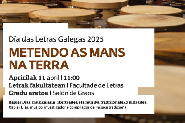 Conferencia e concerto: Metendo as mans na terra