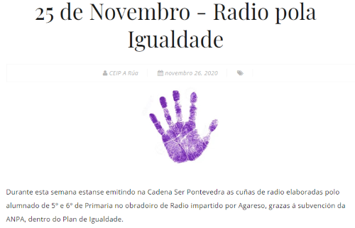 Cuñas de radio pola Igualdade