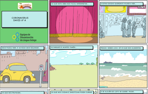 Banda deseñada sobre o coronavirus