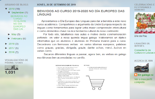 Díptico Día Europeo das Linguas