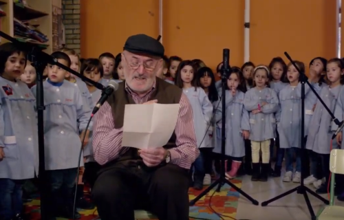 Felicitación con panxoliña que voa alén do mar