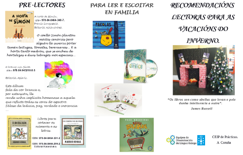 Recomendacións lectoras para as vacacións de inverno