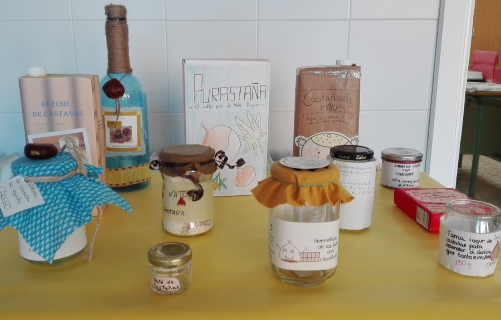 Deseño dun envase dun produto feito con castañas