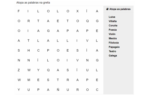 Imaxe Pasatempos de Luísa Villalta