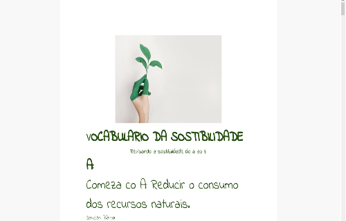 Vocabulario da sostibilidade