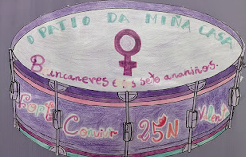 Batucada para a eliminación da violencia contra as mulleres