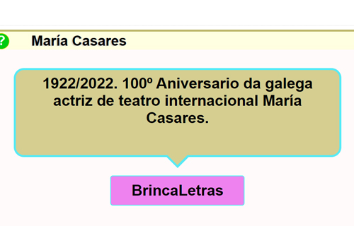 Brincaletras María Casares