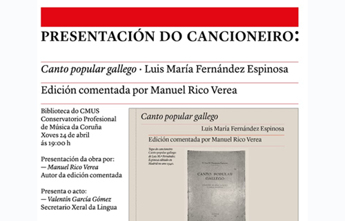 Imaxe <em>Canto popular gallego</em> (presentación)
