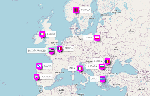 Mapa interactivo das músicas de Europa