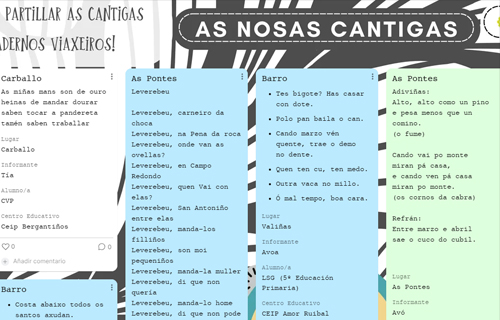 Imaxe As nosas cantigas (caderno viaxeiro)
