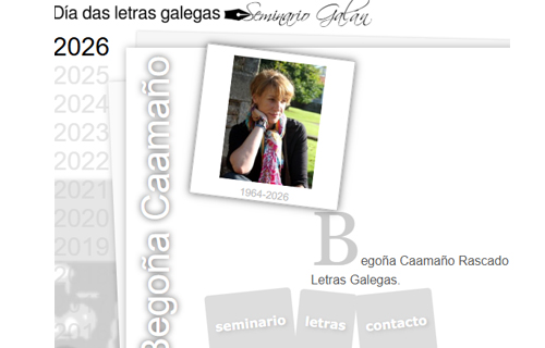 Imaxe Letras Galegas 2026: Begoña Caamaño