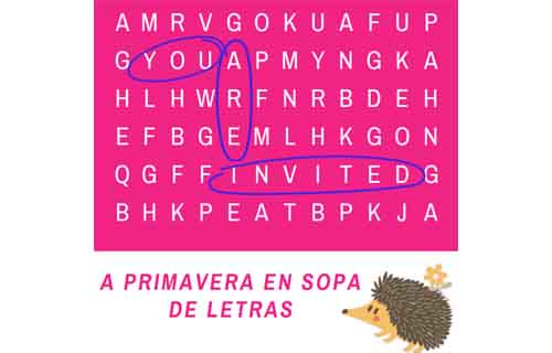 A primavera en sopa de letras