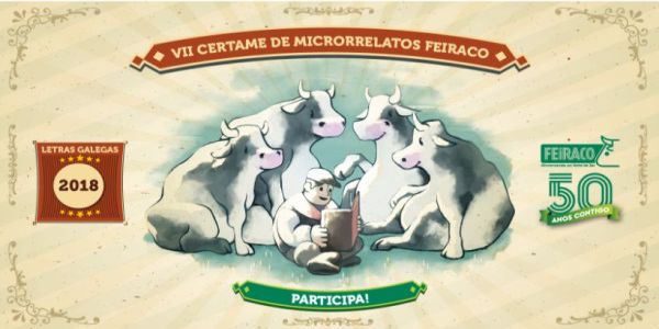 Imaxe Campaña Letras Galegas 2018 con Feiraco