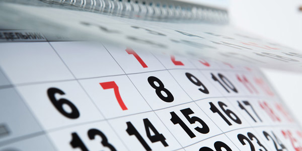 Calendario de parede 