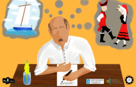 Cartel conmemorativo de Antonio Fraguas