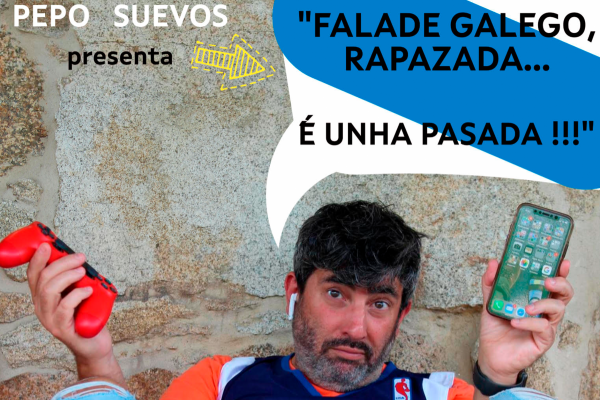 Falade galego, rapazada. Detalle do cartel