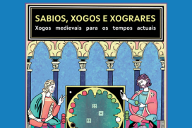 Sabios, xogos e xograres. Detalle do cartel