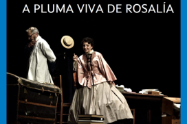 A pluma viva de Rosalía. Detalle do cartel