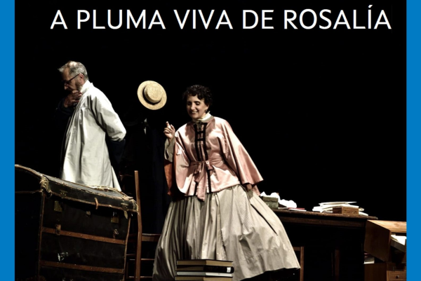 A pluma viva de Rosalía. Detalle do cartel