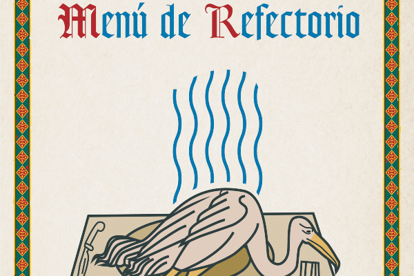 Menú de refectorio. Detalle do cartel