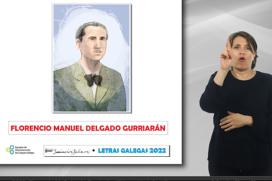 Florencio Delgado Gurriarán en lingua de signos